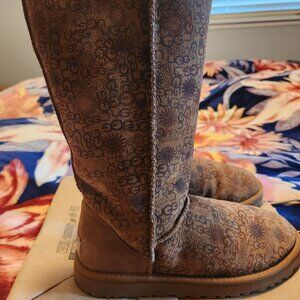 Ugg monogram sheepskin boots